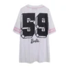 New 2024 Women Barbie Summer Short-Sleeved T-Shirt Kawaii Casual Girls Loose Quick-Drying Sports Baseball Uniform Cardigan Shirt - Image 6