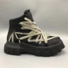 High Top Man Short Boot Lace Up Woman Men Thick Bottom Designer Boot - Image 2