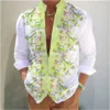 9 -color 2024 explosion spring and summer new men's stand -up neck shirt 3D digital printing flower pattern long sleeve top - Image 5