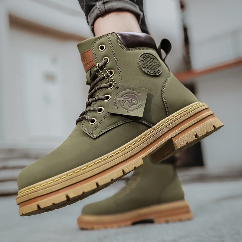 Walking Ankle Boots for Men Outdoor Boots Luxury Brands Men's Booties Winter New High Top Casual Safety Shoes Classic Designer 7