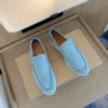 Comfort Walking Women Shoes High-Quality Suede New Casual Flat Shoes Hot Sale Winters Loafers Men's Metal Lock Driving Shoes - Image 3
