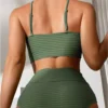 New Solid Color Split Swimsuit Gather Sexy High Waist Beach Women's Bikini - Image 3