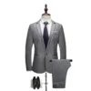 Spring and Autumn Season Men's Groom Casual Business Suit Set Two Piece Korean Version Slim Fit - Image 6