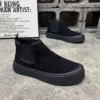 High Top Sneaker Men Designer Winter Plush Warm Snow Boots Fashion Casual Leather/Corduroy Height Increased Platform Board Shoes - Image 2