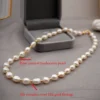 Natural freshwater pearl necklace shaped 100% pearl jewelry gift necklace female niche new fashion simple necklace - Image 2