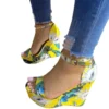 New Sexy Girls Summer Design Party Women Shoes High Heels Buckle Ankle Strap Sandals Women Flowers Open Toe 2023 - Image 3