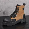 New Arrival Men Popular Casual Ankle Boots Spring Autumn Luxury Designer Retro Trending Metal Decoration British Style Sneakers - Image 5