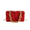 2024 New Beaded Sequins Evening Bag Elegant Box Clutch Purse Red Women's Wedding Handbags For Party Prom - Image 6