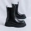Designer Smoke Boots for Men High Top English Style Platform Shoes Male Fashion Casual Soft Leather Black Ankle Botines Hombre - Image 5