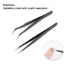 1pcs Lash Tweezers Set False Eyelash Extension Clip Pliers Eyebrow Tweezers for Hair Nail Art Soldering Lash Tongs Makeup Tools - Image 2