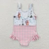 Wholesale Baby Girl One Piece Swimming Suit Children Toddler Summer Inner Wear Horse Cactus Swimsuit Kids Swimwear Infant Romper - Image 2