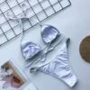 Crystal Diamond Bikini Set Women Luxury Bling Rhinestone Sliver Bikini Sexy Swimsuit Halter Push Up Bandage Swimwear Bikini Set - Image 2
