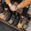 New Men Boots Autumn Winter Casual Shoes Designer Luxury Platform Cowboy Tactical Military Walking Shoes Leather Ankle Sneakers - Image 6