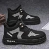 Men New Boots Work Men Casual Shoes Fashion Pattern Designer Shoes Safety Leather Platform Man Ankle Boots Botas Para Hombre - Image 3