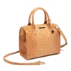 Crocodile Embossed Boston Handbag Classic Style Crossbody Bag Women's Leather Satchel Purse Shopping travel bag - Image 3