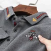 MLSHP Cotton Spring Autumn Long Sleeve Men's Polo Shirts High Quality Solid Color Business Casual Male T-shirts Man Tees - Image 4
