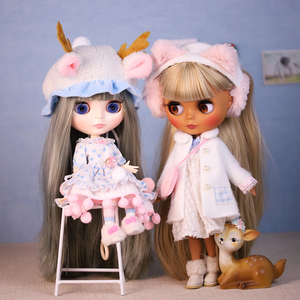 ICY DBS Blyth doll white skin joint body colorful hair glossy,matte face nude doll and set doll dress up game gift fot girl