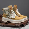 New Men's Winter Boots Outdoor Platform Boots 2023 Designer Men's Shoes Comfortable Desert Boots Street Style Motorcycle Boots - Image 2