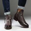 Brand Oxford Men Shoes Male Designer Leather Men's Wing Tip Chelsea Ankle Boots Business Dress Short Boots Zapatos Para Mujeres - Image 5