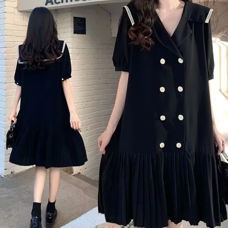 Summer Black Maternity Blazer Dress A Line Elegant Plus Size Clothes for Pregnant Women Pregnancy