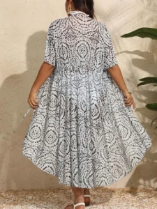 2024 New Cover Up Plus Size Bikini Women Swimsuit Cover-up White Bathing Suit Beach Wear Knitting Swimwear mesh Beach Dress - Image 6