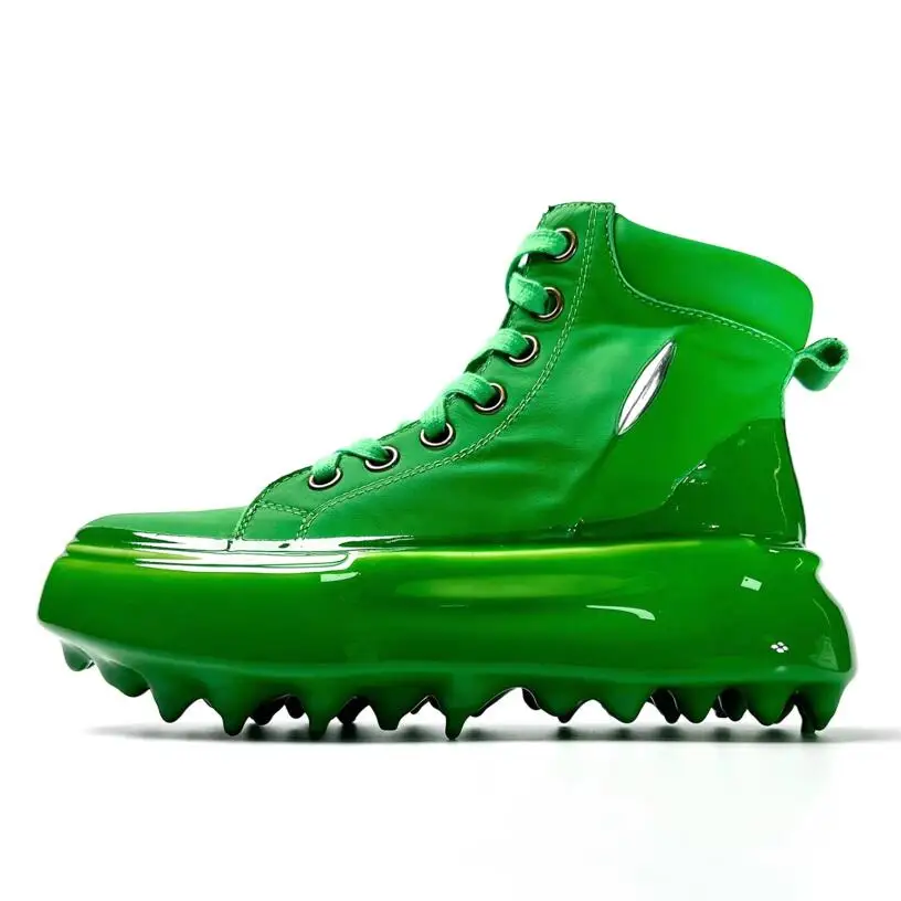 Men Green Ankle Boots Designer Men's Luxury Traniers Street Man Jumbo Boot