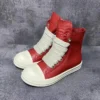 Owen Seak Men Women High Top Boots Leather Jumbo Thick Lace Up Casual Sneakers Flats Red Black Pink Luxury Designer Shoes - Image 2