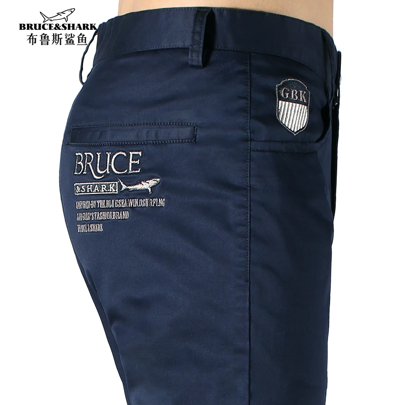 Bruce&Shark Men's Pants Autumn Winter Thicken Fashions Casual Men Trousers Straight 98%Cotton 2%Spandex Stretch Comfortable