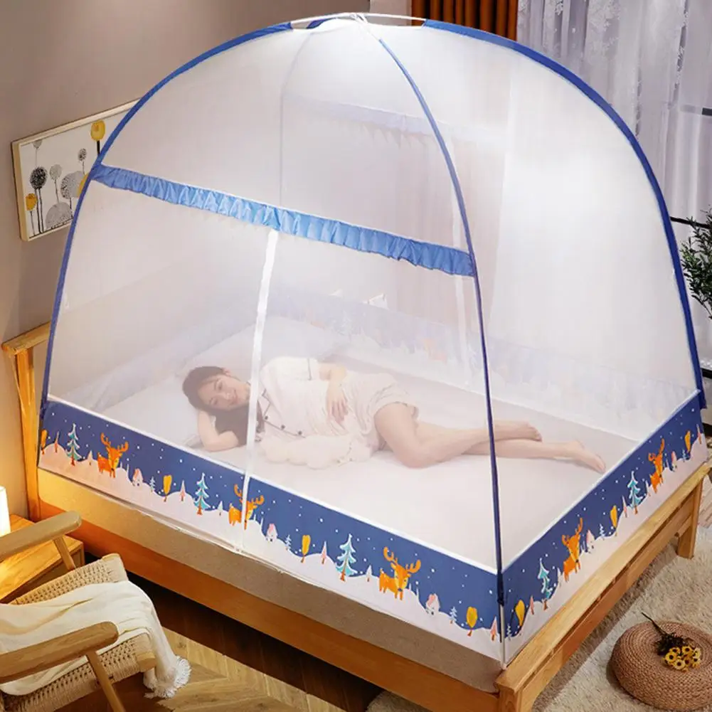 Mosquito Net Fully Enclosed Mosquito Net Full Cover Dual Door Mosquito Tent with Zipper Fully Enclosed Anti-mosquito Bed for A