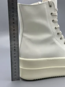 Owen Seak Men Women High Top Platform Sneakers Canvas Lace Up Zipper Casual Boots Flats White Luxury Heel 7CM Designer Shoes - Image 3