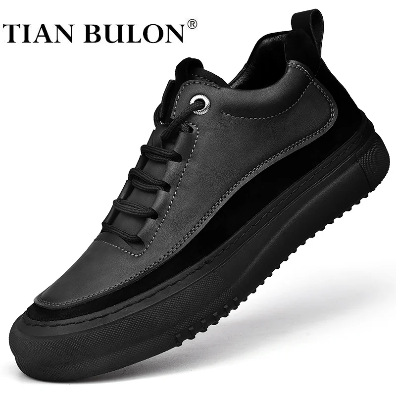 Vintage Outdoor Men Ankle Boots Mens Western Boots Leather Lace up Casual Shoes Men Comfortable Designer Sneakers Bota Hombre