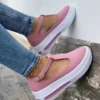 Women Shoes 2022 Fashion Size 43 Casual Platform Shoes Round Toe Flat Loafers Women Buckle Wedge Women's Shoes Zapatillas Mujer - Image 3