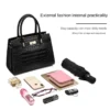 2023 new women's cowhide crossbody bag handbag large capacity girls leather Kelly bag - Image 3