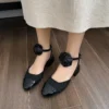 Women Shoes New 2023 Autumn Korean Style Rose High Heels Women Fashion Mixed Colors Mary Jane Shoes for Women Zapatos De Mujer - Image 4