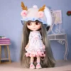 ICY DBS Blyth doll white skin joint body colorful hair glossy,matte face nude doll and set doll dress up game gift fot girl - Image 2