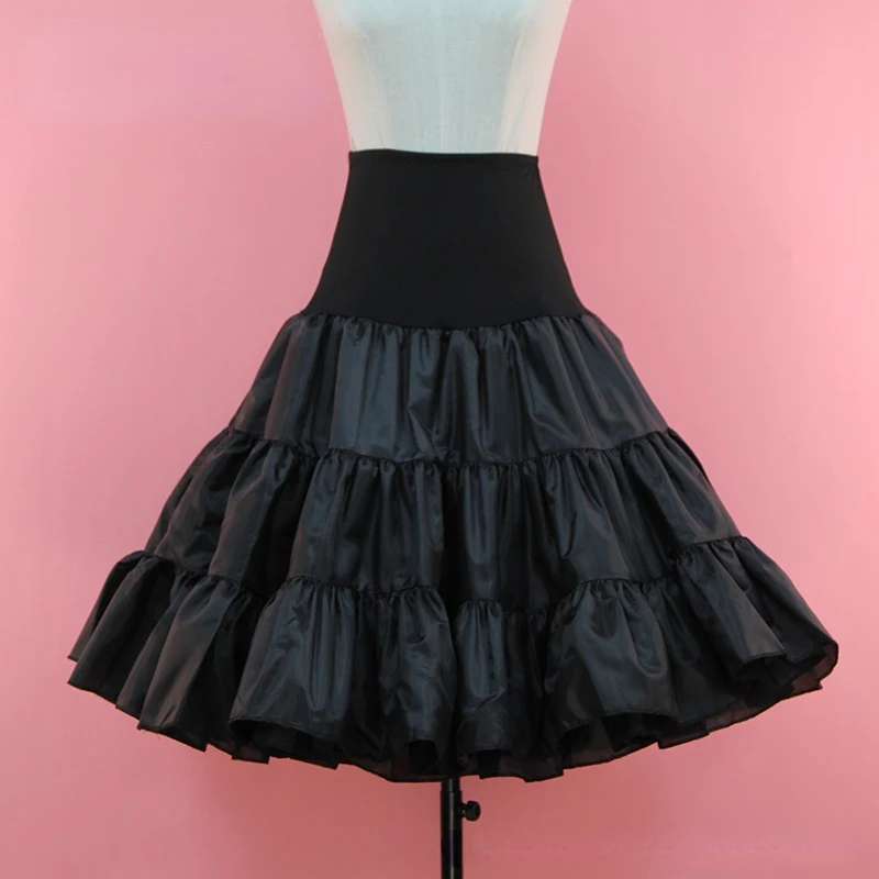 Fall 2023 fashion women Satin underskirt A-Line no hoop crinoline skirt toddler frill petticoat for girls cosplay