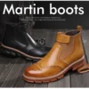 Chelsea Boots for Men Brand Designer Ankle Boots Classic Genuine Leather Men's Winter Boot Fashion Casual Warm Plush Ankle Botas - Image 6