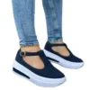 Women Shoes 2022 Fashion Size 43 Casual Platform Shoes Round Toe Flat Loafers Women Buckle Wedge Women's Shoes Zapatillas Mujer - Image 5