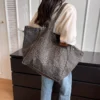 Oversized Leopard Prints Shoulder Bags For Women Deformable Canvas Large Capacity Shopping Totes 2023 Winter New Luxury Handbags - Image 5