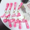 Fashion Cute Barbie High Heels Sign Cartoon Keychain Accessories Small Schoolbag Pendant Toy for Girl Collection Decoration Gift - Image 6