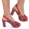 Venus Chan Nigerian Green Color Women's Party High Heel Shoes Full Diamond Design Fashion Summer Sandals Wedding Ladies Shoes - Image 5