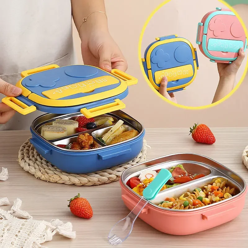 Outing Tableware Portable 304 Stainless Steel Lunch Box Baby Child Student Outdoor Camping Picnic Food Container Bento Box