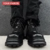 Original design increases height by 7CM Dark Martin boots for men personality leather boots thick soled high top dad shoes - Image 2