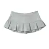 TRAF GAL 2024 Spring New Extremely Short Pleated Skirt Low Rise Women Female Terry Fabric Mini Skirt Y2K Bottom Hot Sweet Girls