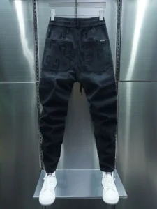 Black Cargo Jeans Skinny Harem Pants Outdoor Slimline Jogger Sweatpants Letter Printing High Quality Streetwear Brand Clothing - Image 3