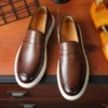 New Black Sneakers Men Vulcanize Shoes Brown Slip-On Size 38-46 Zapatos De Hombre Men Shoes - Image 2