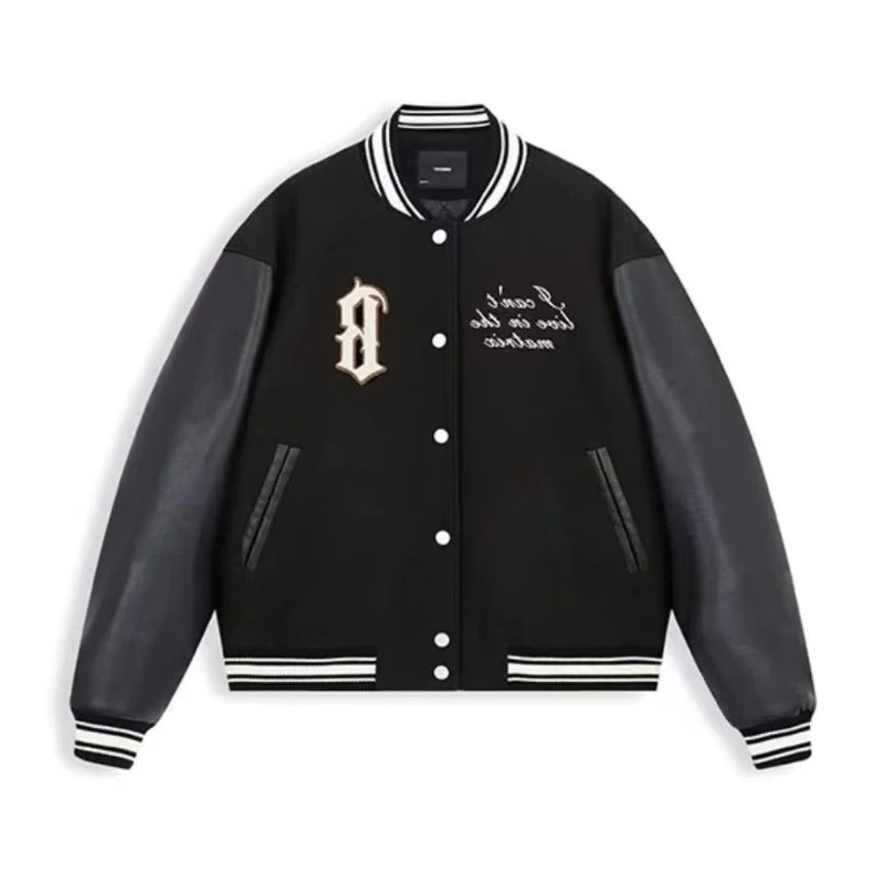 korean fashion Vintage Embroidered Varsity Jacket Men Multi Panel Color Baseball Jersey Couple Plus Size SpringAutumn Streetwear