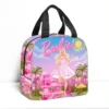 Miniso Anime Barbie Series Cute Fashion Insulation Bag Kawaii Portable Large Capacity Lunch Box Bag Student Bento Bag Kids Gifts - Image 3