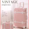 Retro Suitcases on Wheels Carry on Luggage Small Trolley Case Suitcase Sets 2/3 Pieces Student Boarding Cabin 20 inch Password