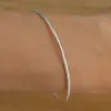 Genuine 925 Sterling Silver Plain Small Stackable Slip On Bangle Bracelet 64mm Diameter Last one
